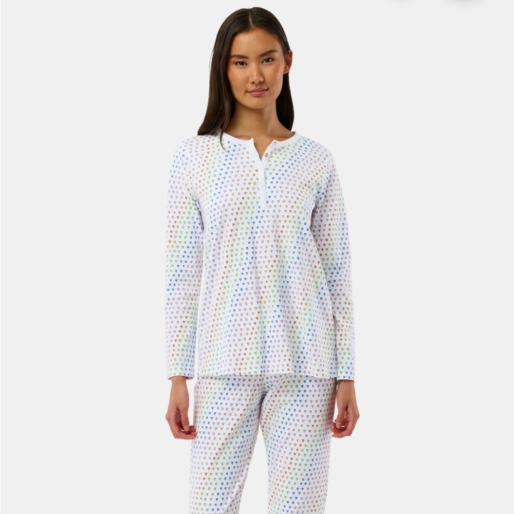 Roller Rabbit Disco Heart Pajama Top Size Medium